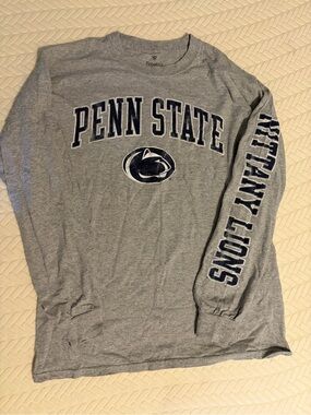 Fanatics Gray Penn State Long-Sleeve Logo Tee